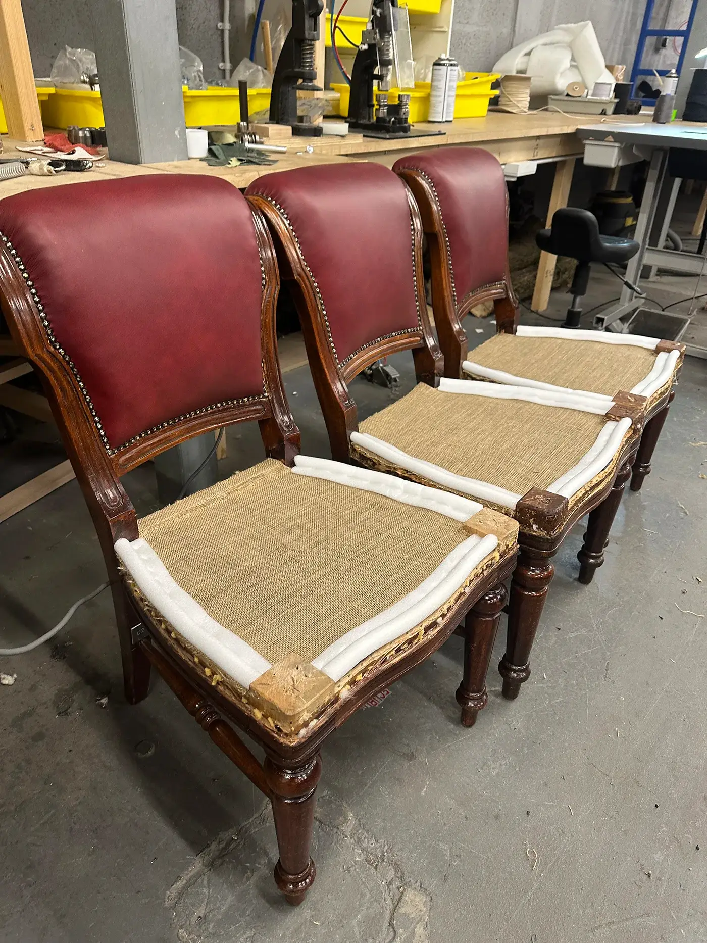 Mod Chair Reupholstery In Progress 2